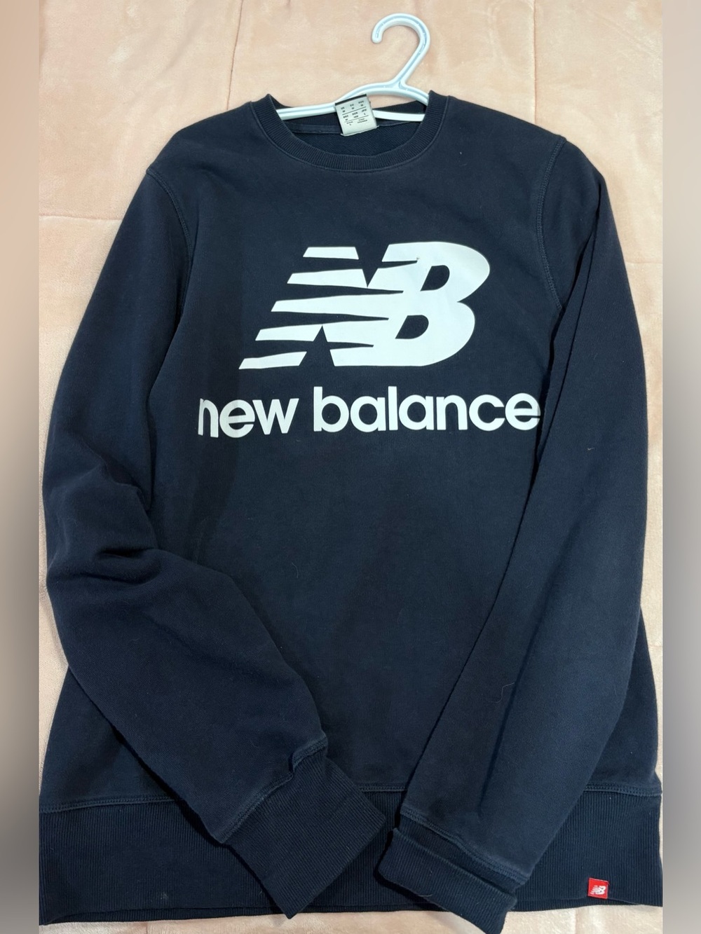 New Balance Black Crewneck Sweatshirt with White Logo